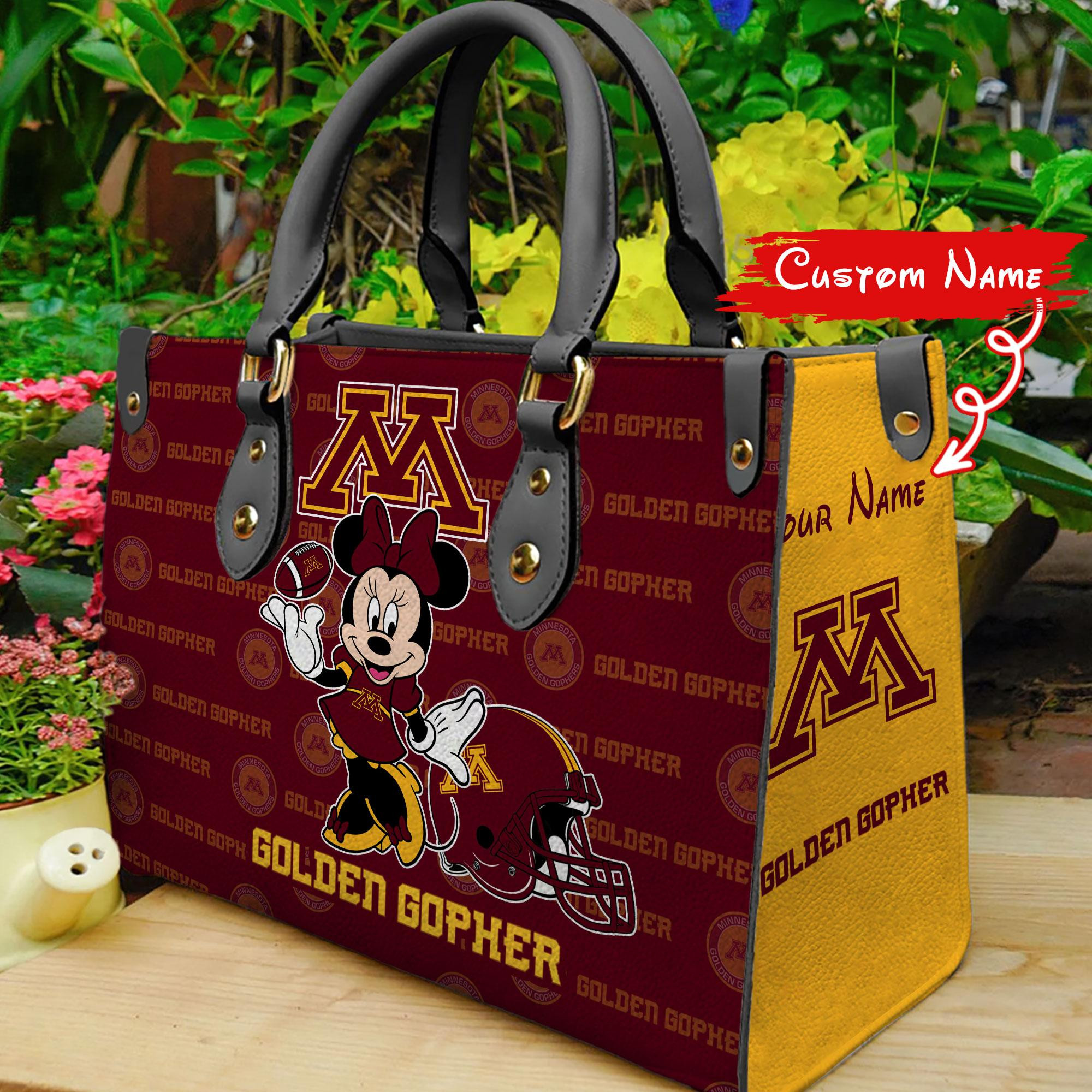 Sportswearmerch Minnesota Golden Gophers NCAA x Minnie Women Leather Handbag For Fan
