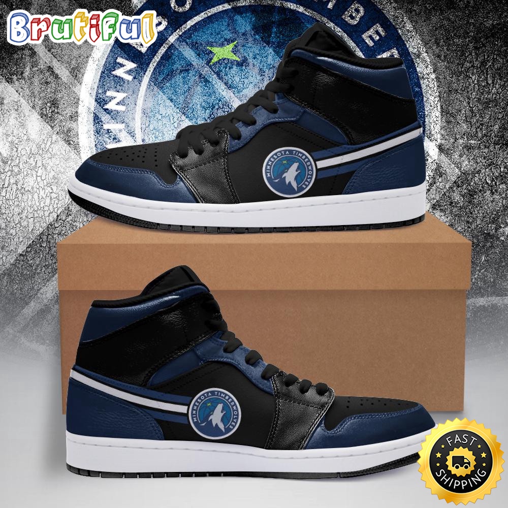 Sportswearmerch Minnesota Timberwolves NBA AJ1 High Sneakers Shoes For Men And Women