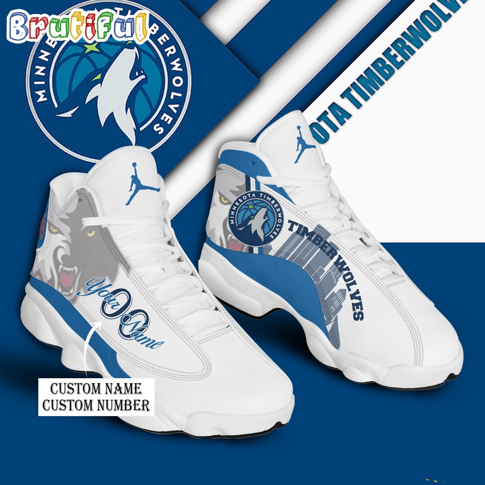 Sportswearmerch Minnesota Timberwolves NBA AJ13 Sneakers Shoes For Men And Women