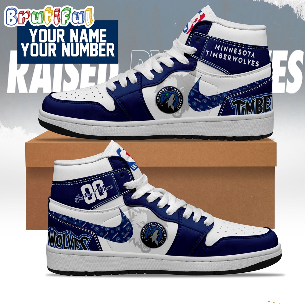 Sportswearmerch Minnesota Timberwolves NBA Bring Ya Ass Sneaker AJ1 High Sneakers Shoes For Men And Women