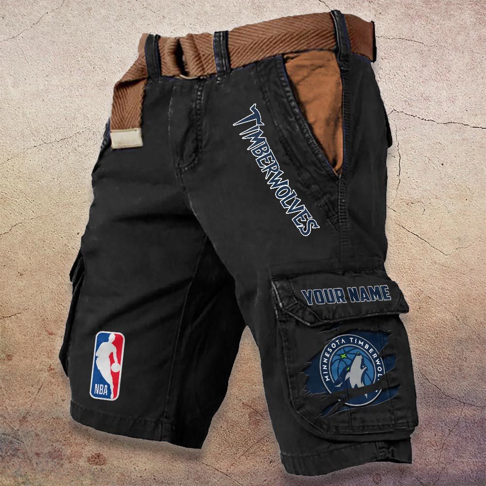 Sportswearmerch Minnesota Timberwolves NBA Denim Short For Fan