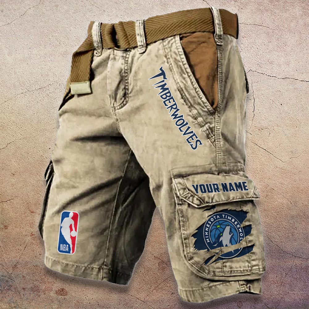 Sportswearmerch Minnesota Timberwolves NBA Denim Short For Fan