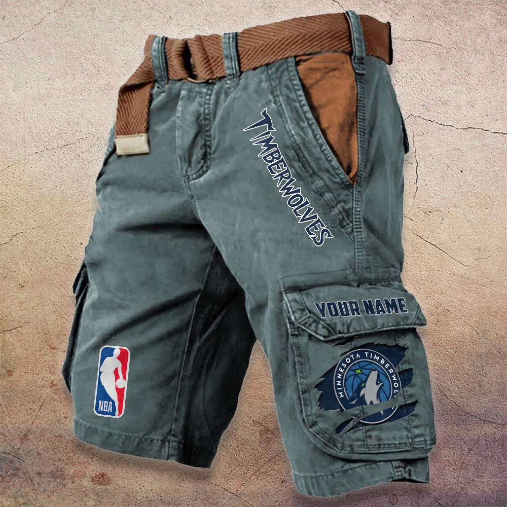 Sportswearmerch Minnesota Timberwolves NBA Denim Short For Fan