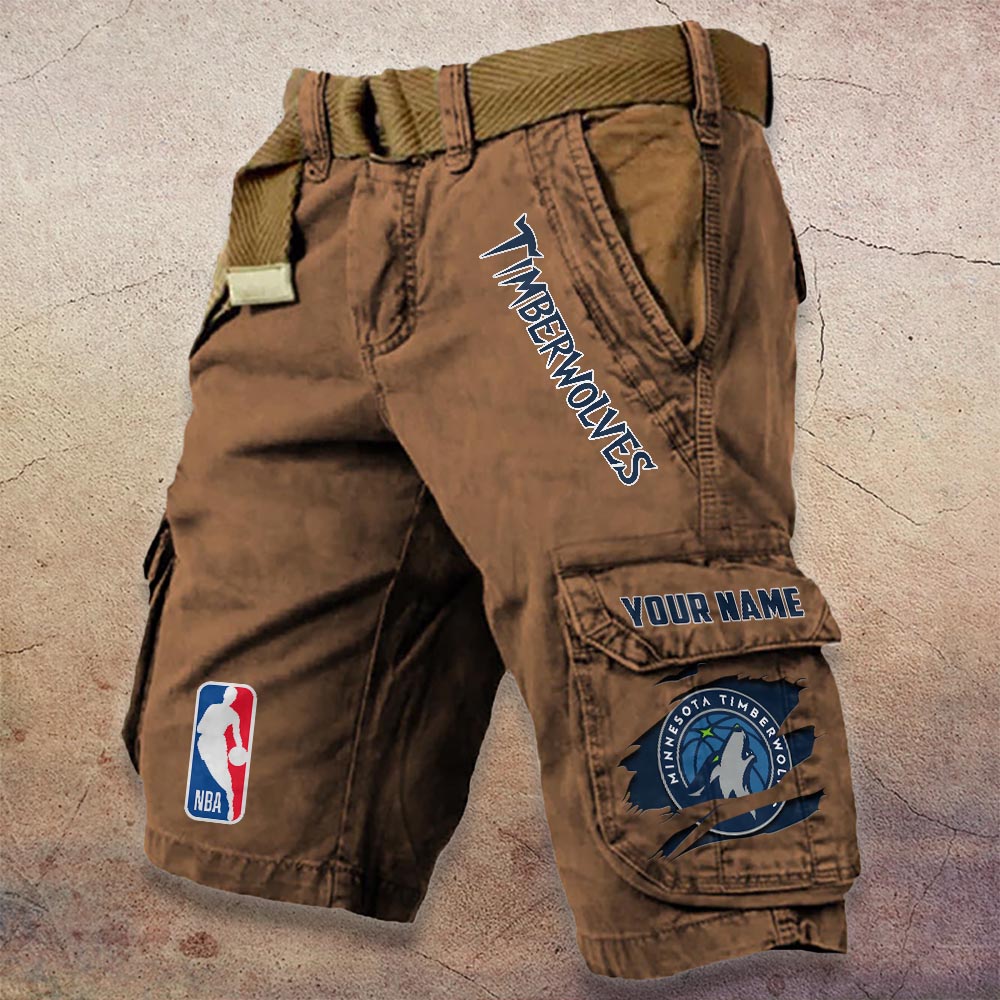 Sportswearmerch Minnesota Timberwolves NBA Denim Short For Fan