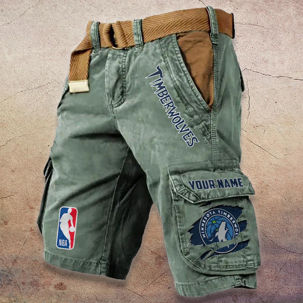 Sportswearmerch Minnesota Timberwolves NBA Denim Short For Fan