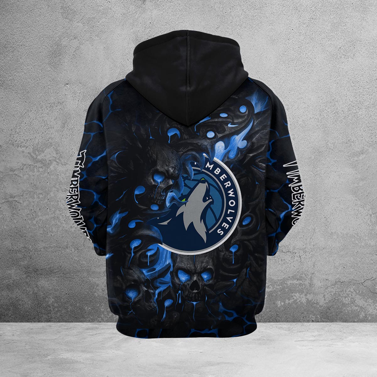 Sportswearmerch Minnesota Timberwolves NBA Lava Skull Hoodie For Fan