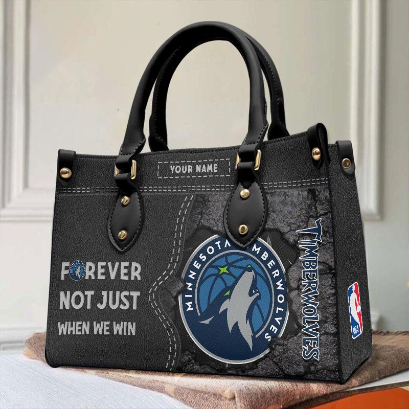 Sportswearmerch Minnesota Timberwolves NBA Leather Handbag For Fan