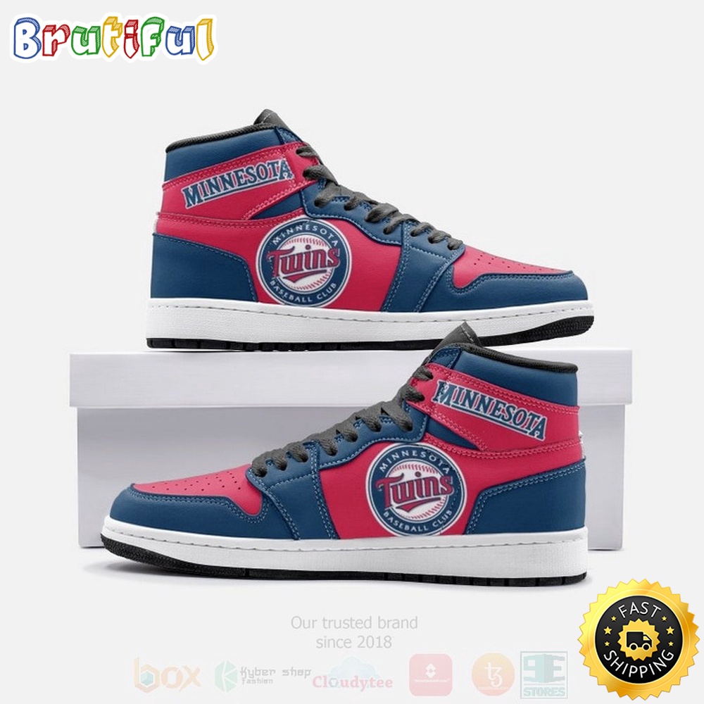 Sportswearmerch Minnesota Twins MLB AJ1 High Sneakers Shoes For Men And Women