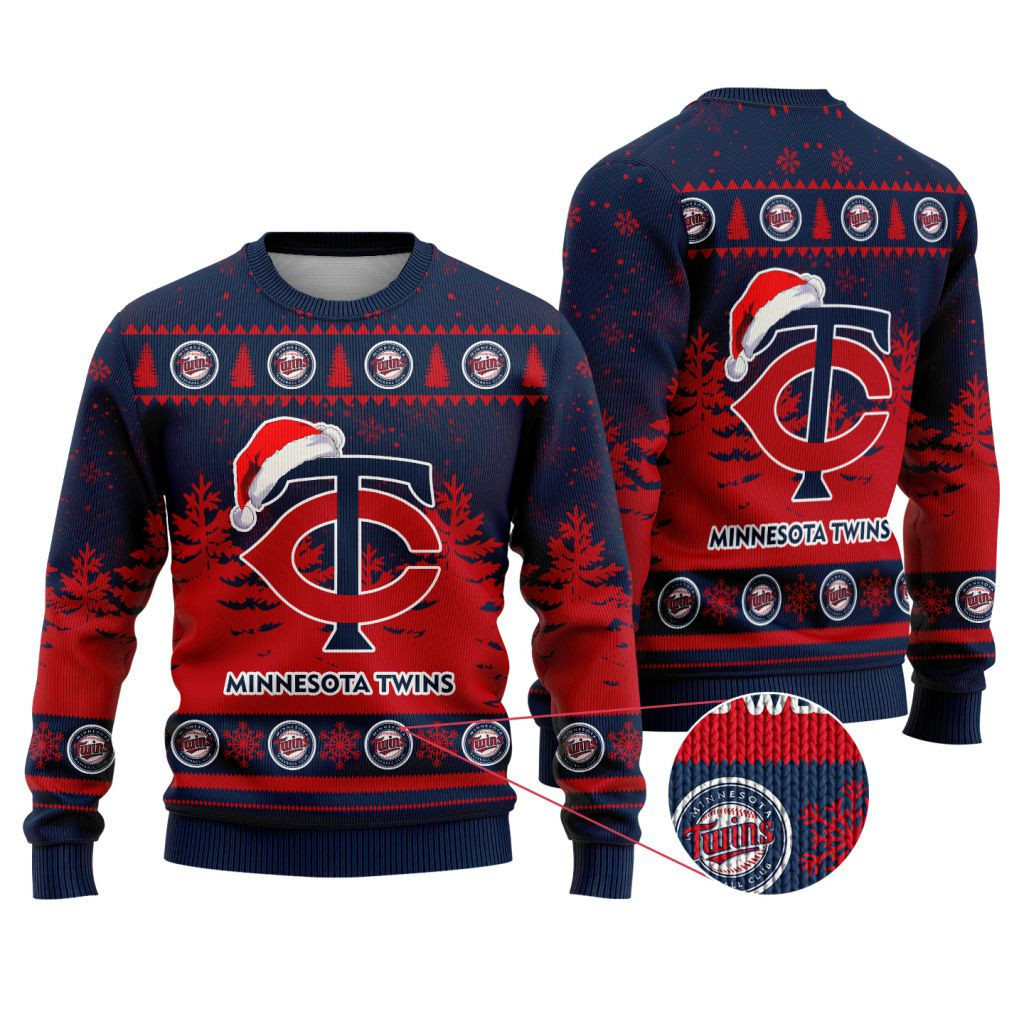 Sportswearmerch Minnesota Twins MLB Funny Christmas Ugly Sweater For Fans