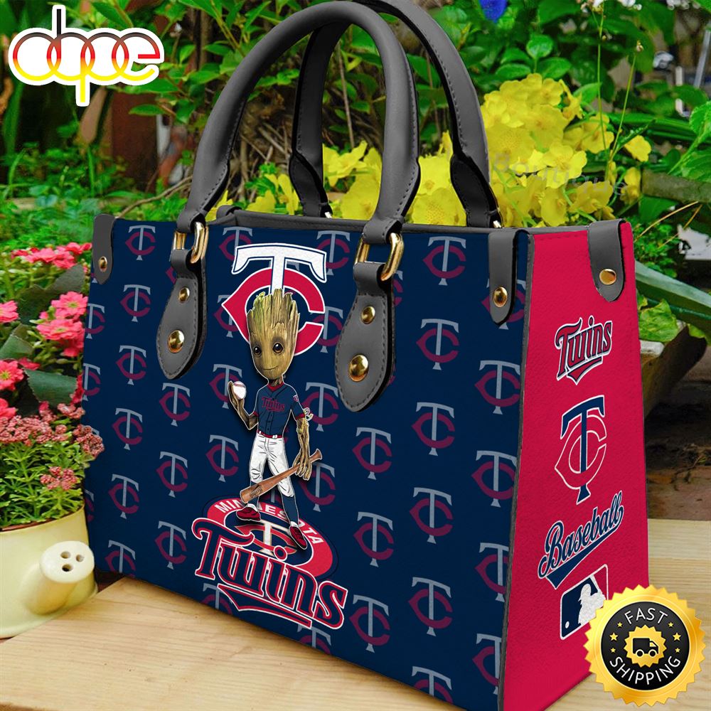 Sportswearmerch Minnesota Twins MLB Groot Women Leather Hand Bag For Fan