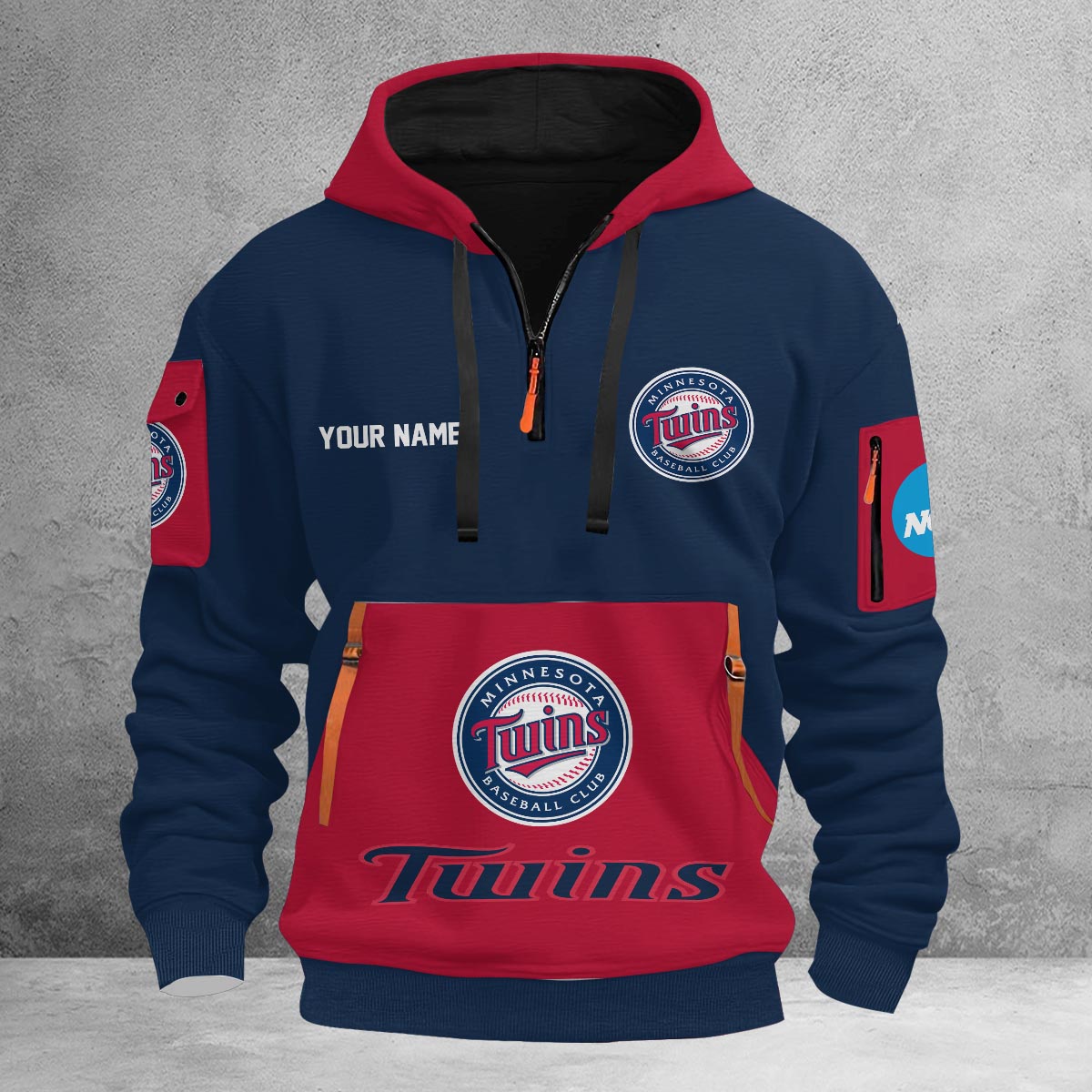 Sportswearmerch Minnesota Twins MLB Half Zip Hoodie Personalized For Fan