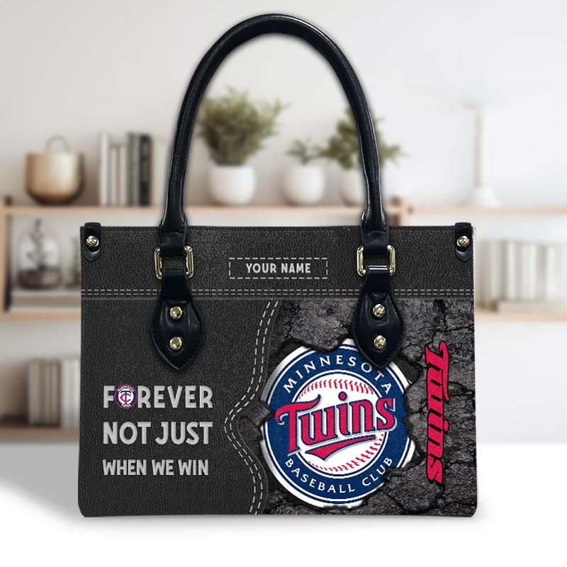 Sportswearmerch Minnesota Twins MLB Leather Handbag For Fan