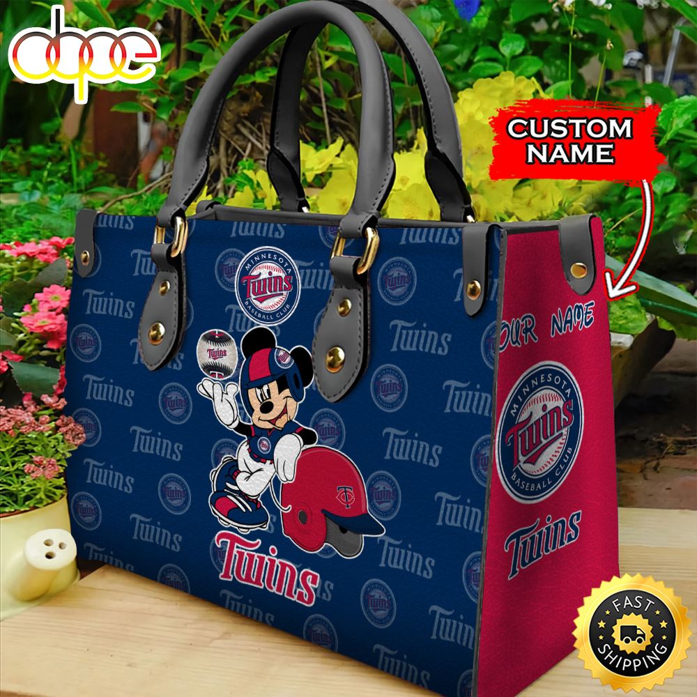 Sportswearmerch Minnesota Twins MLB Mickey Leather Bag For Fan