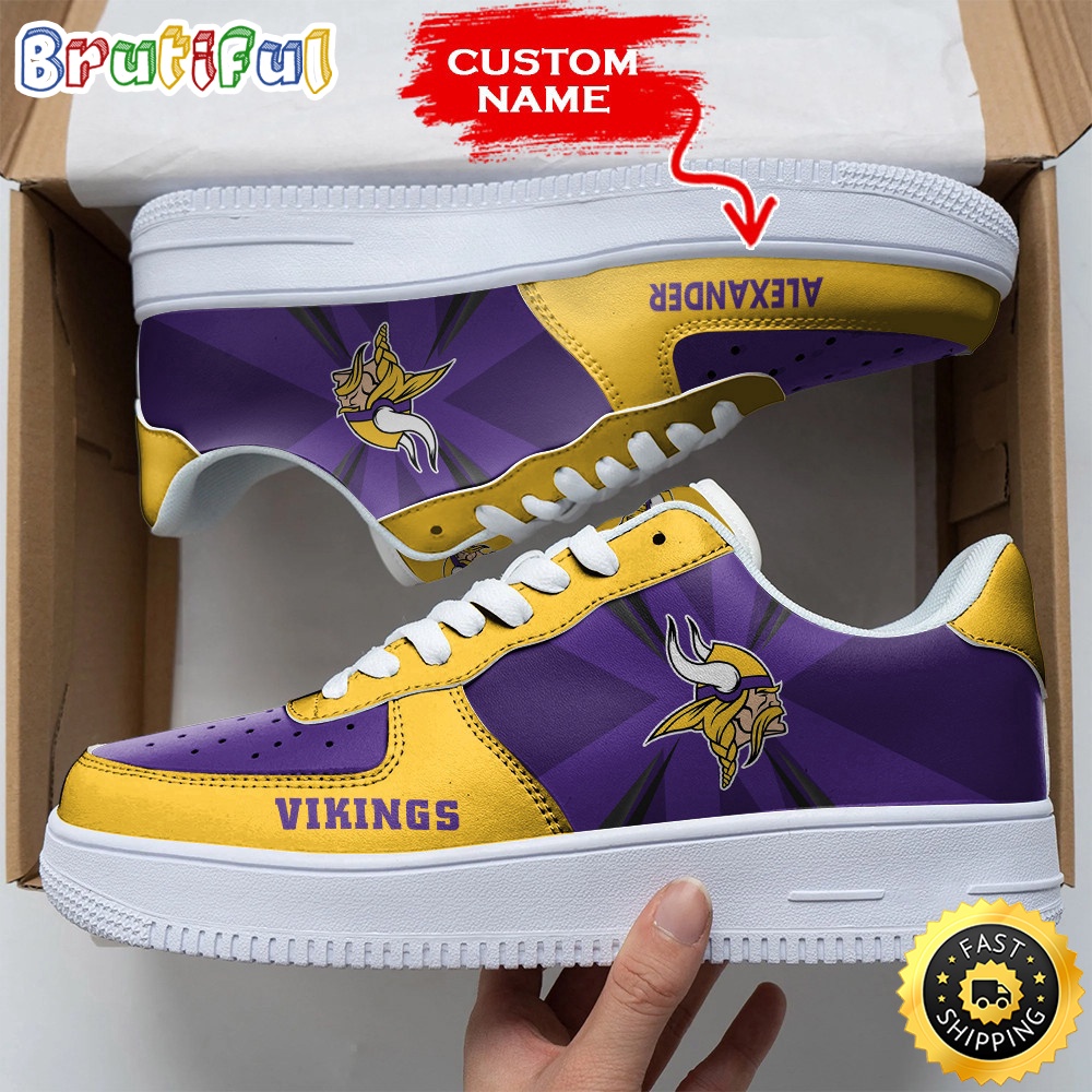 Sportswearmerch Minnesota Vikings NFL Air Low-Top Sneakers Shoes For Men And Women