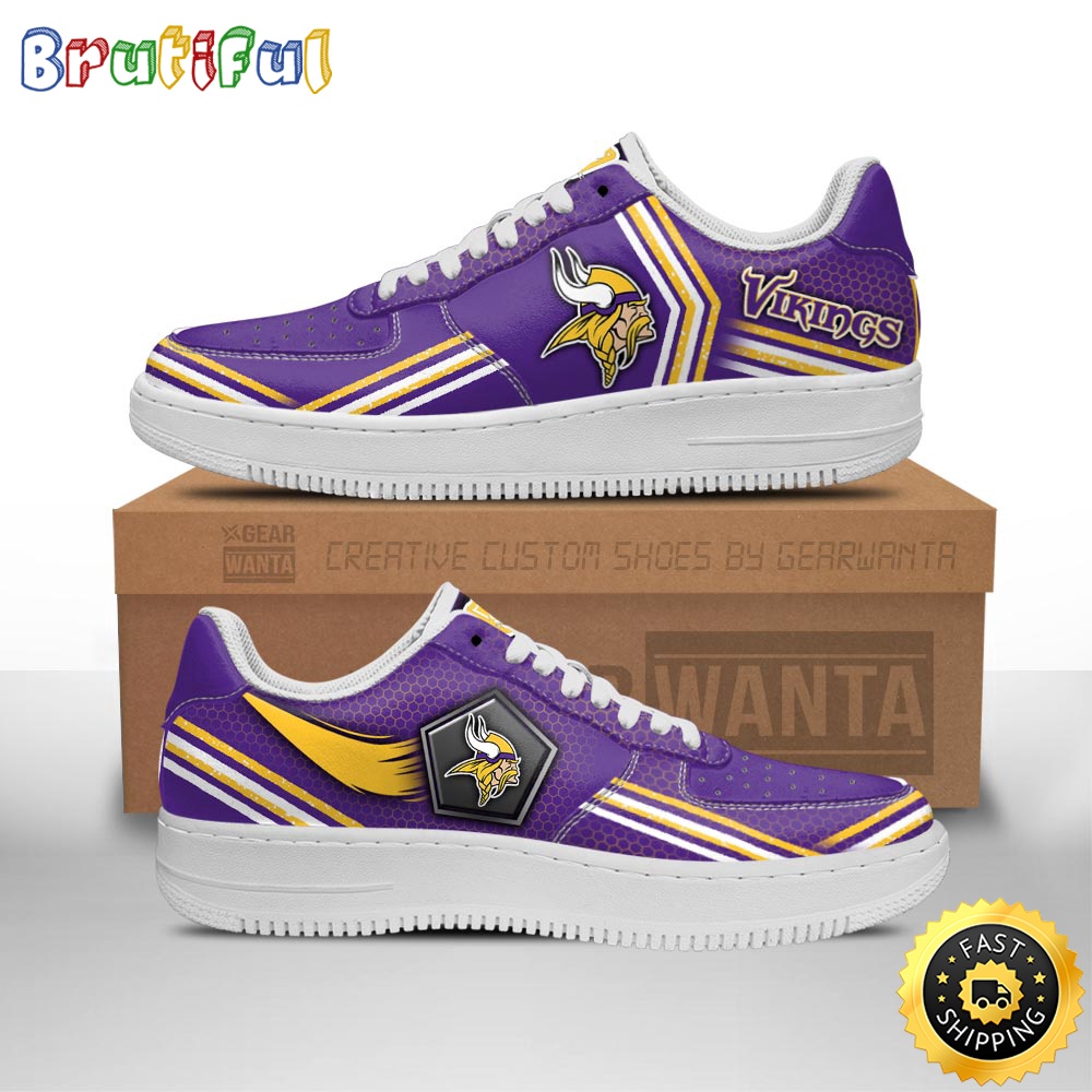 Sportswearmerch Minnesota Vikings NFL Air Low-Top Sneakers Shoes For Men And Women