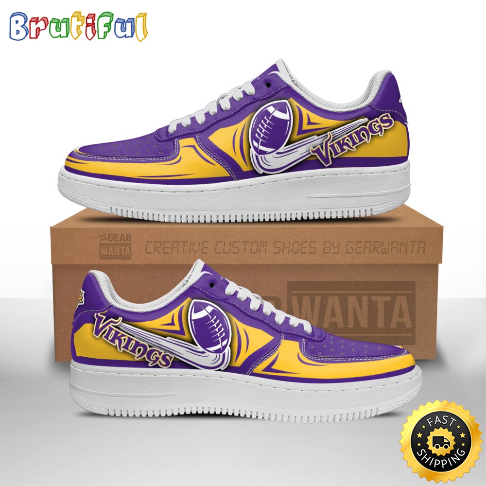 Sportswearmerch Minnesota Vikings NFL Air Low-Top Sneakers Shoes For Men And Women