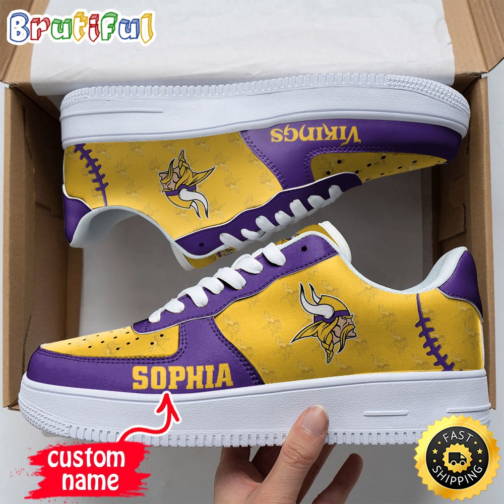 Sportswearmerch Minnesota Vikings NFL Air Low-Top Sneakers Shoes For Men And Women
