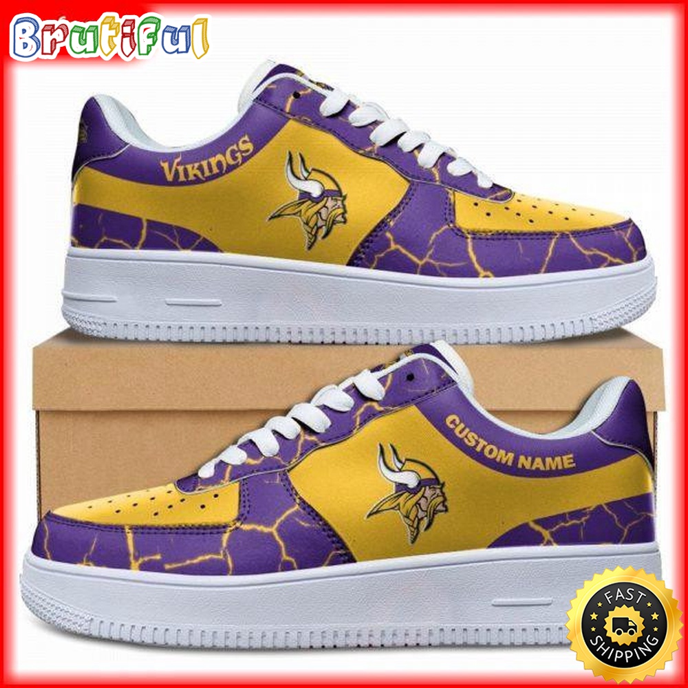 Sportswearmerch Minnesota Vikings NFL Air Low-Top Sneakers Shoes For Men And Women