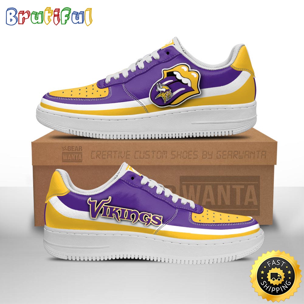 Sportswearmerch Minnesota Vikings NFL Air Low-Top Sneakers Shoes For Men And Women
