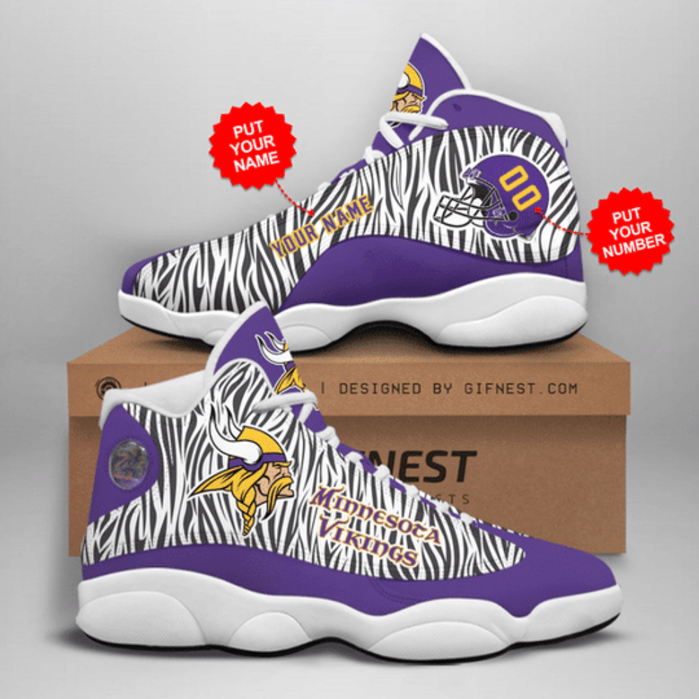 Sportswearmerch Minnesota Vikings NFL AJ13 Sneakers Shoes For Men And Women