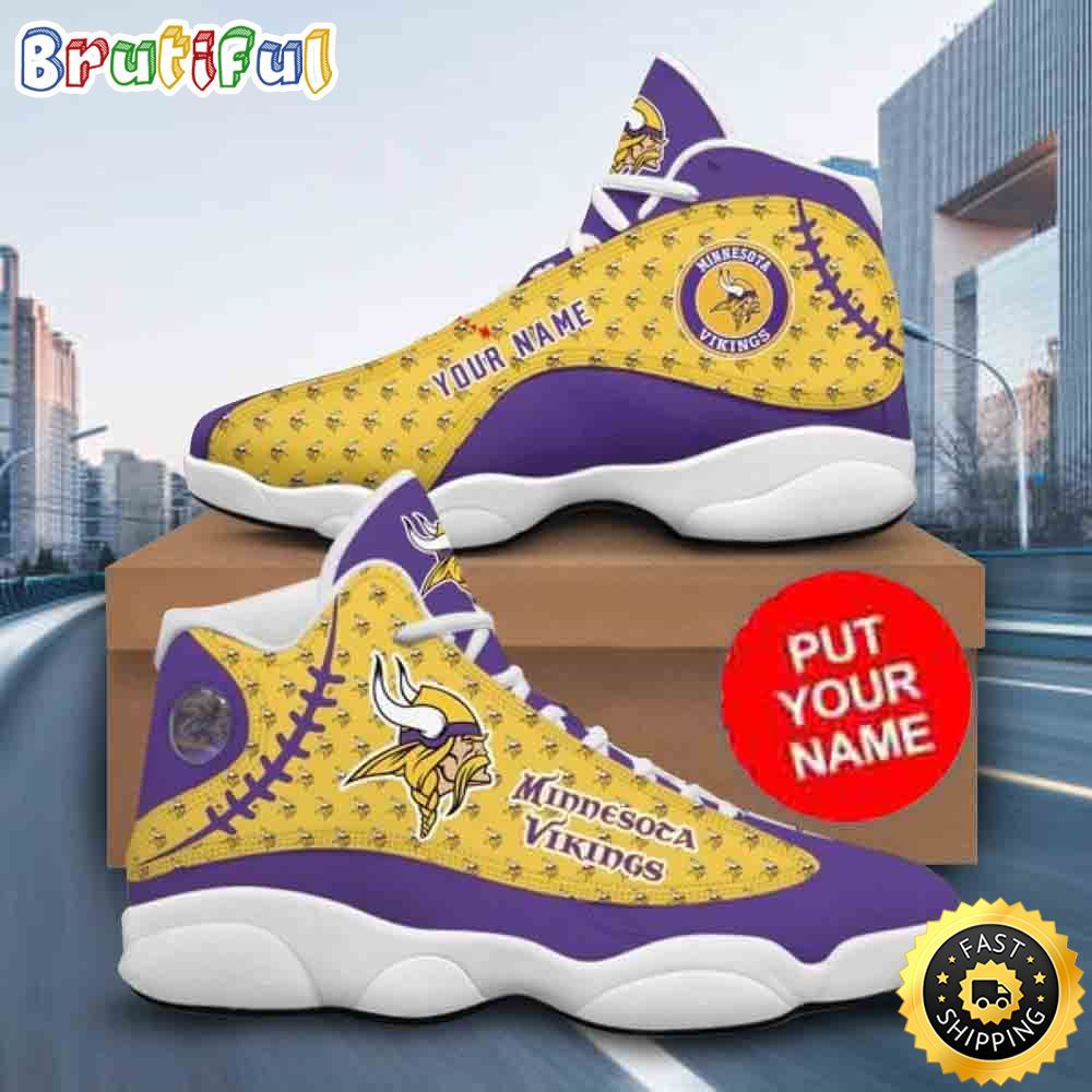 Sportswearmerch Minnesota Vikings NFL AJ13 Sneakers Shoes For Men And Women