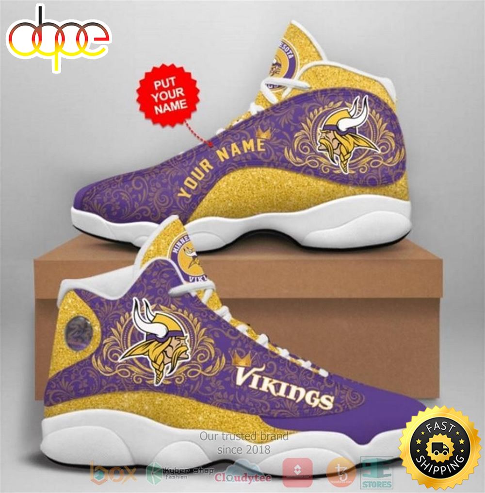 Sportswearmerch Minnesota Vikings NFL AJ13 Sneakers Shoes For Men And Women