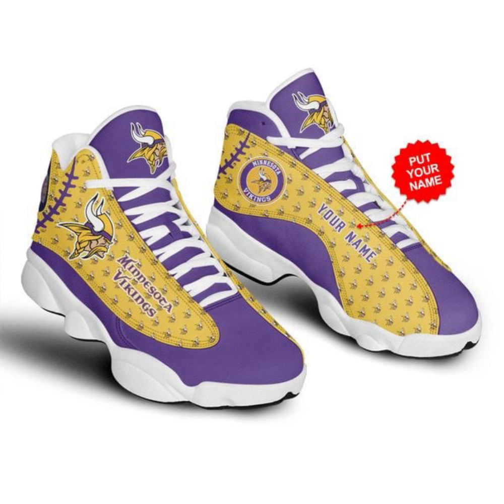 Sportswearmerch Minnesota Vikings NFL AJ13 Sneakers Shoes For Men And Women