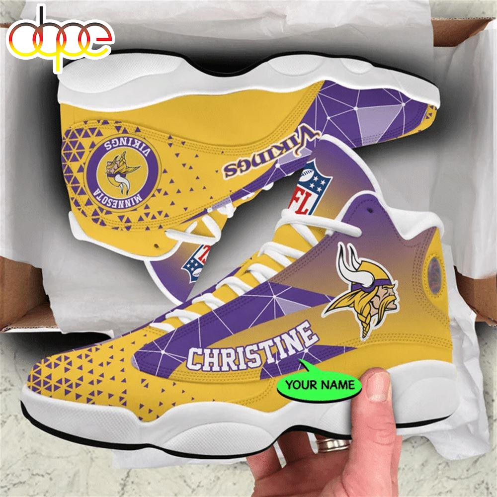 Sportswearmerch Minnesota Vikings NFL AJ13 Sneakers Shoes For Men And Women