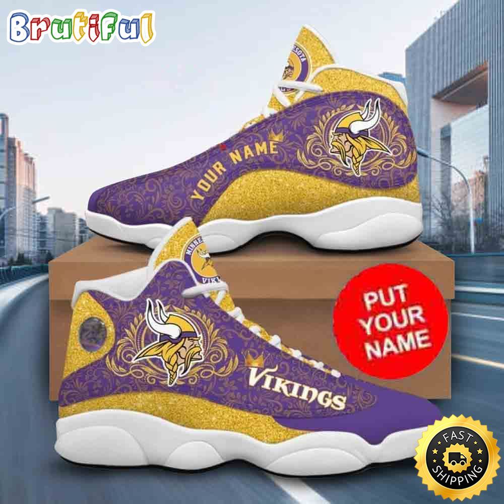 Sportswearmerch Minnesota Vikings NFL AJ13 Sneakers Shoes For Men And Women