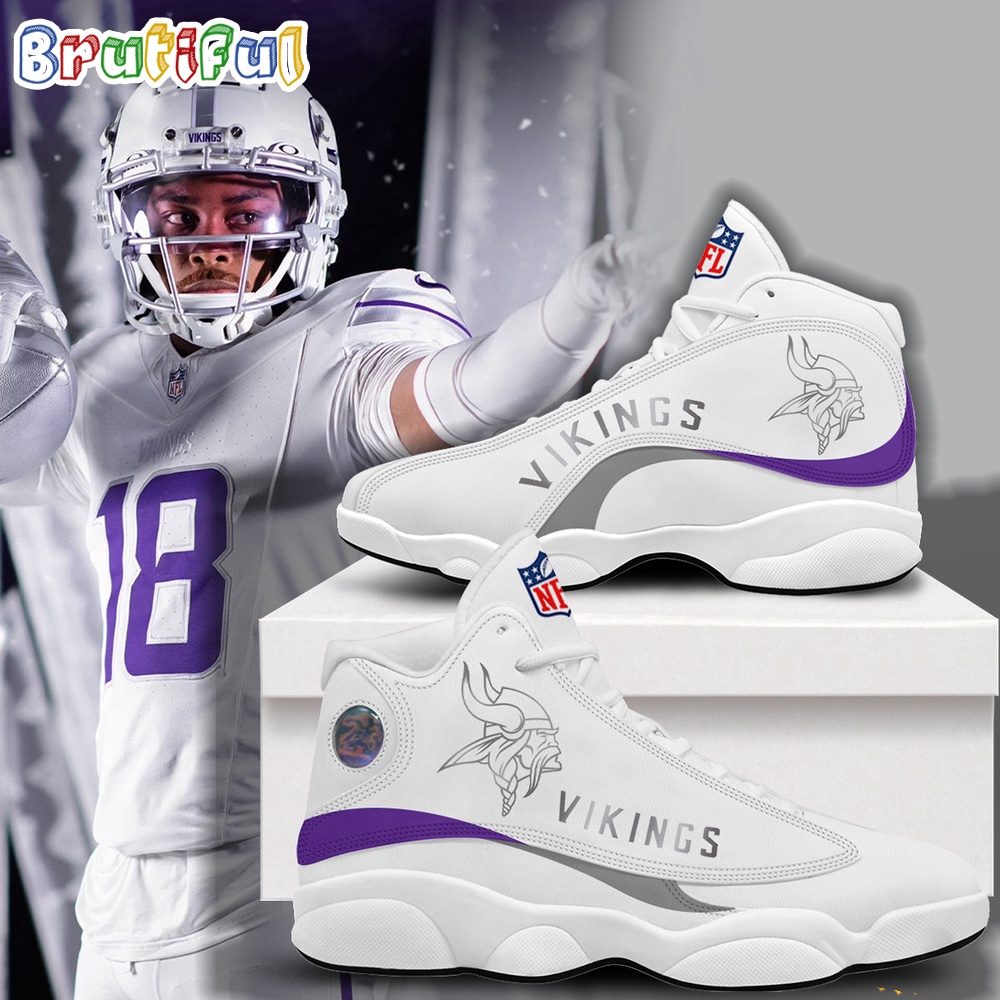 Sportswearmerch Minnesota Vikings NFL AJ13 Sneakers Shoes For Men And Women