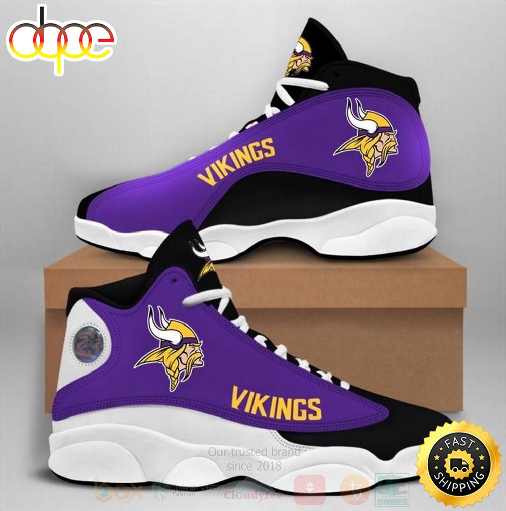 Sportswearmerch Minnesota Vikings NFL AJ13 Sneakers Shoes For Men And Women