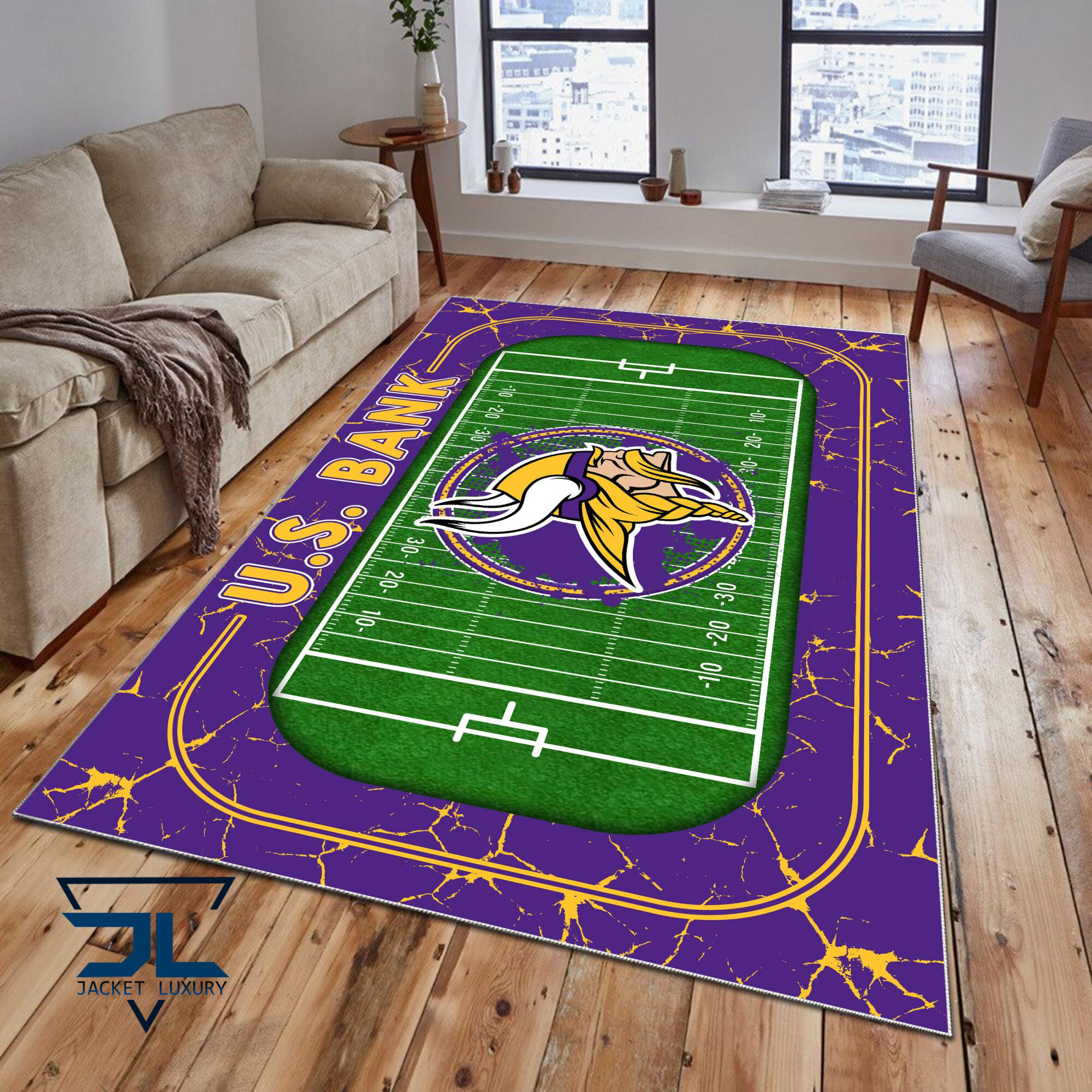Sportswearmerch Minnesota Vikings NFL Area Rug For Fan