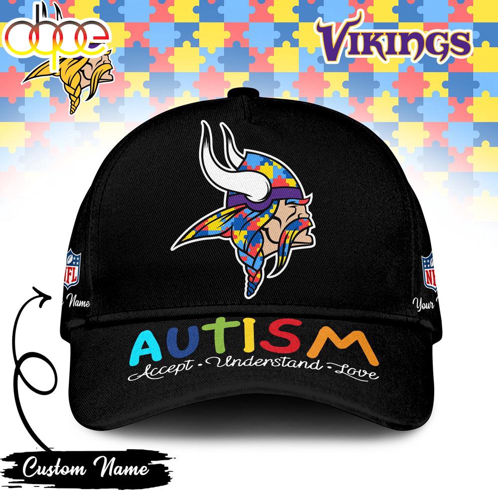 Sportswearmerch Minnesota Vikings NFL Autism Classic Cap For Fan