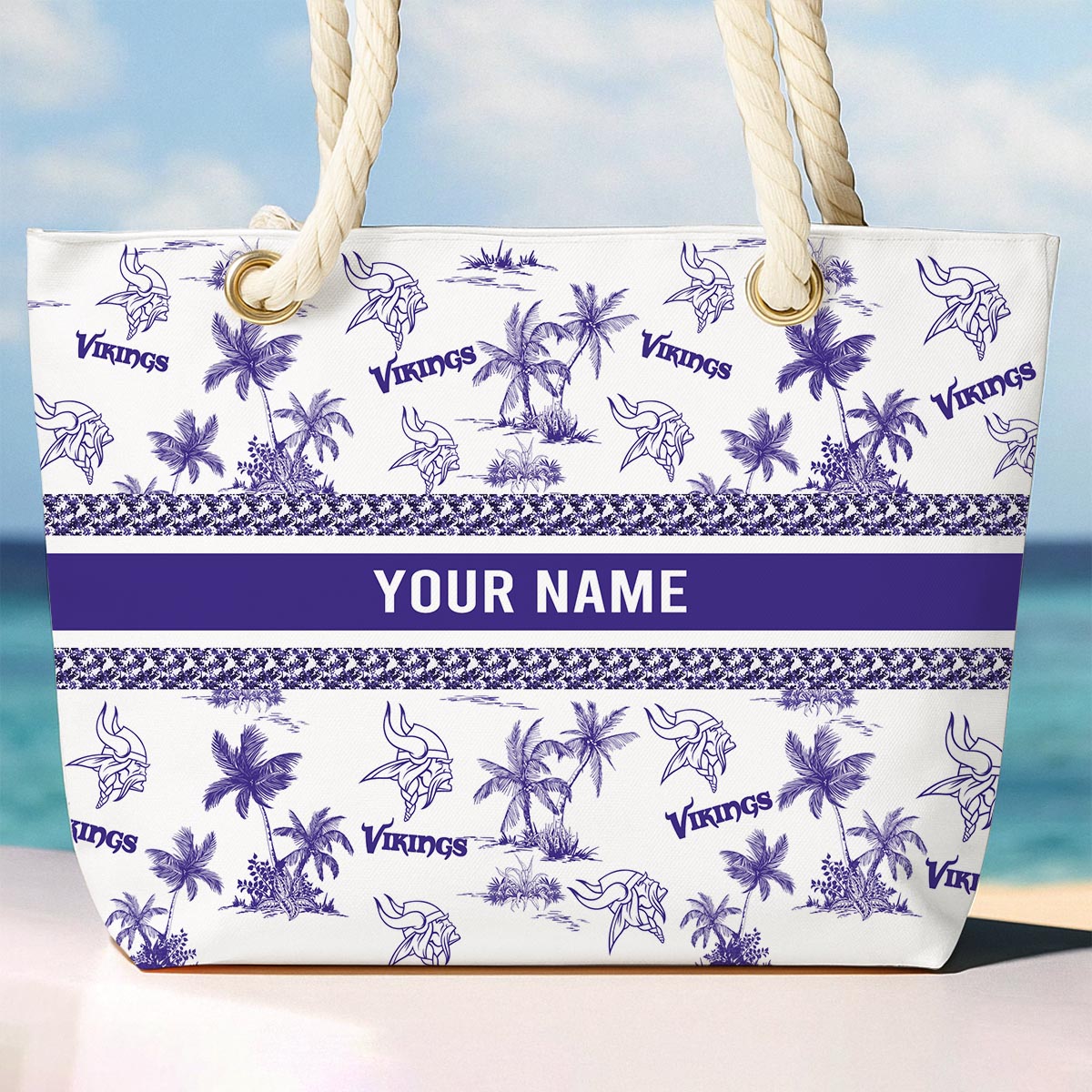 Sportswearmerch Minnesota Vikings NFL Beach Bag For Fan