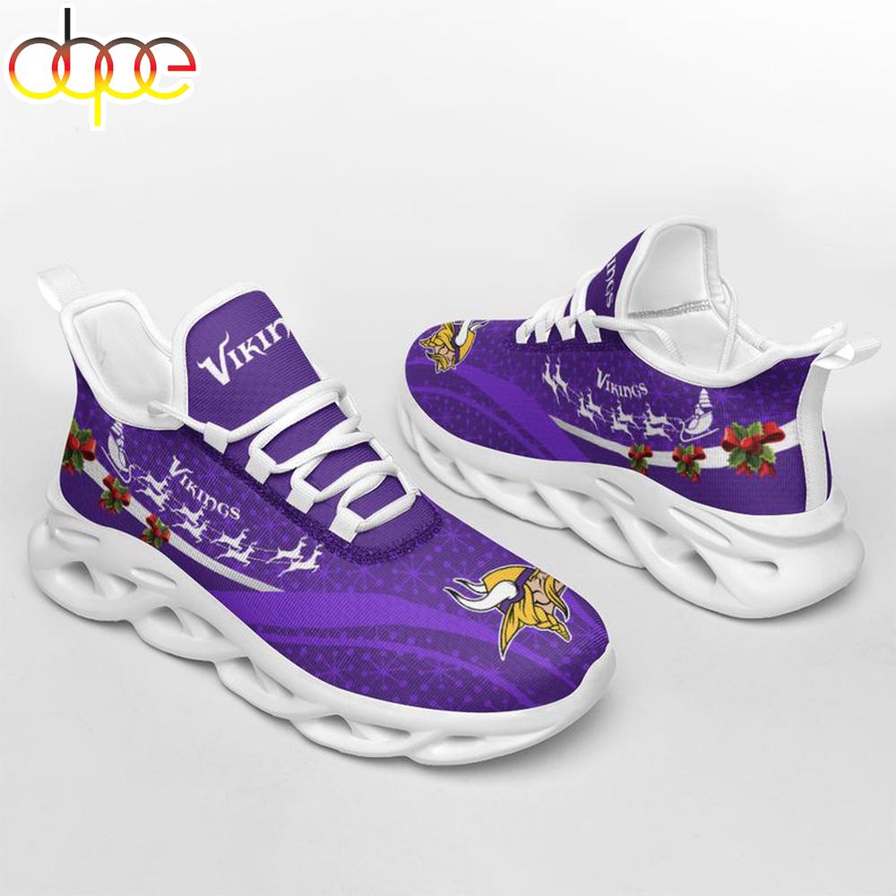 Sportswearmerch Minnesota Vikings NFL Christmas Pattern Max Soul Shoes Sneakers For Men And Women Gift