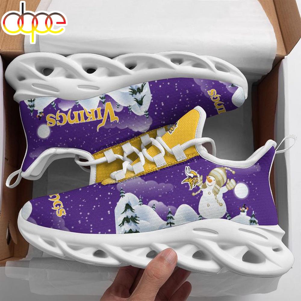 Sportswearmerch Minnesota Vikings NFL Christmas Snowman Max Soul Shoes Sneakers For Men And Women