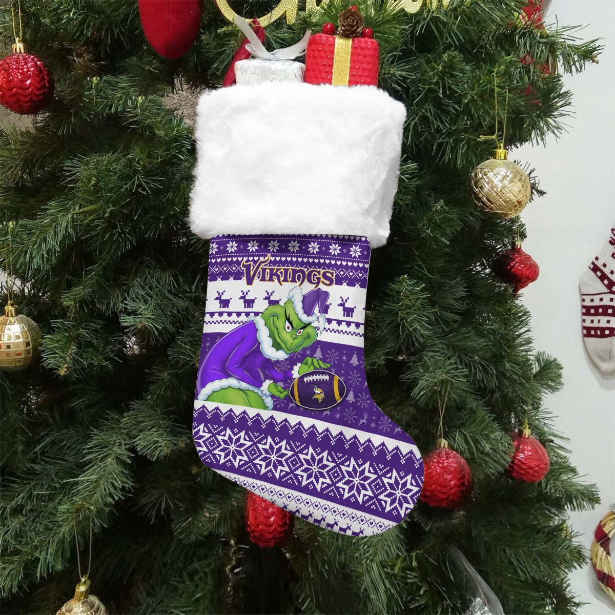 Sportswearmerch Minnesota Vikings NFL Christmas Socks For Fan
