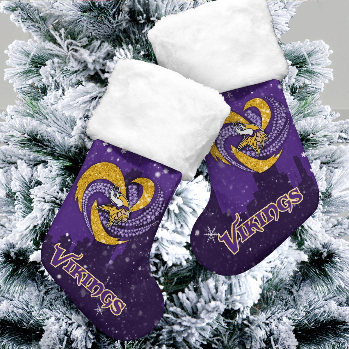 Sportswearmerch Minnesota Vikings NFL Christmas Socks For Fan