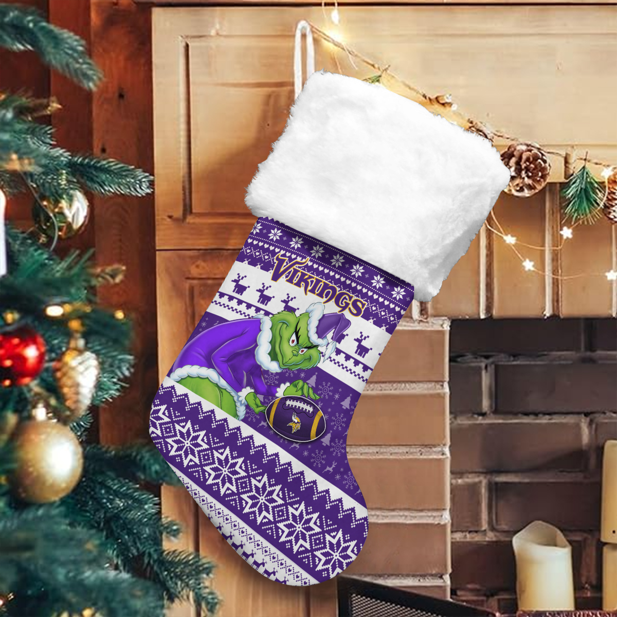 Sportswearmerch Minnesota Vikings NFL Christmas Socks For Fan