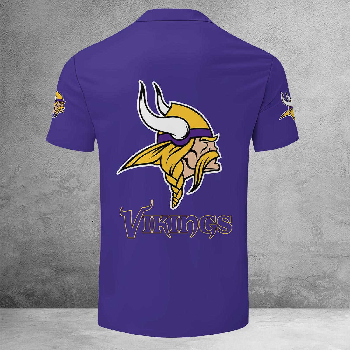 Sportswearmerch Minnesota Vikings NFL Lapel Zip Polo Shirt For Fan