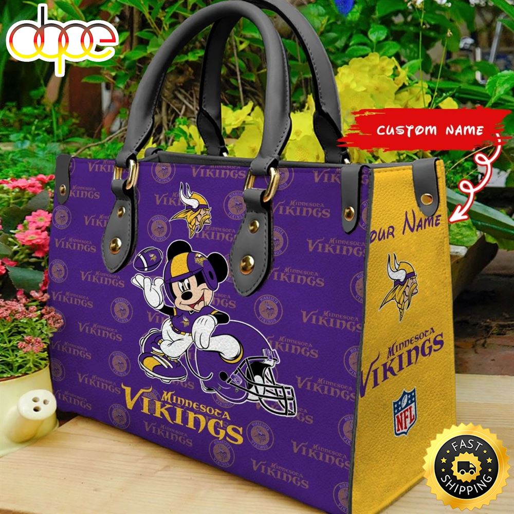 Sportswearmerch Minnesota Vikings NFL Leather Bag For Fan