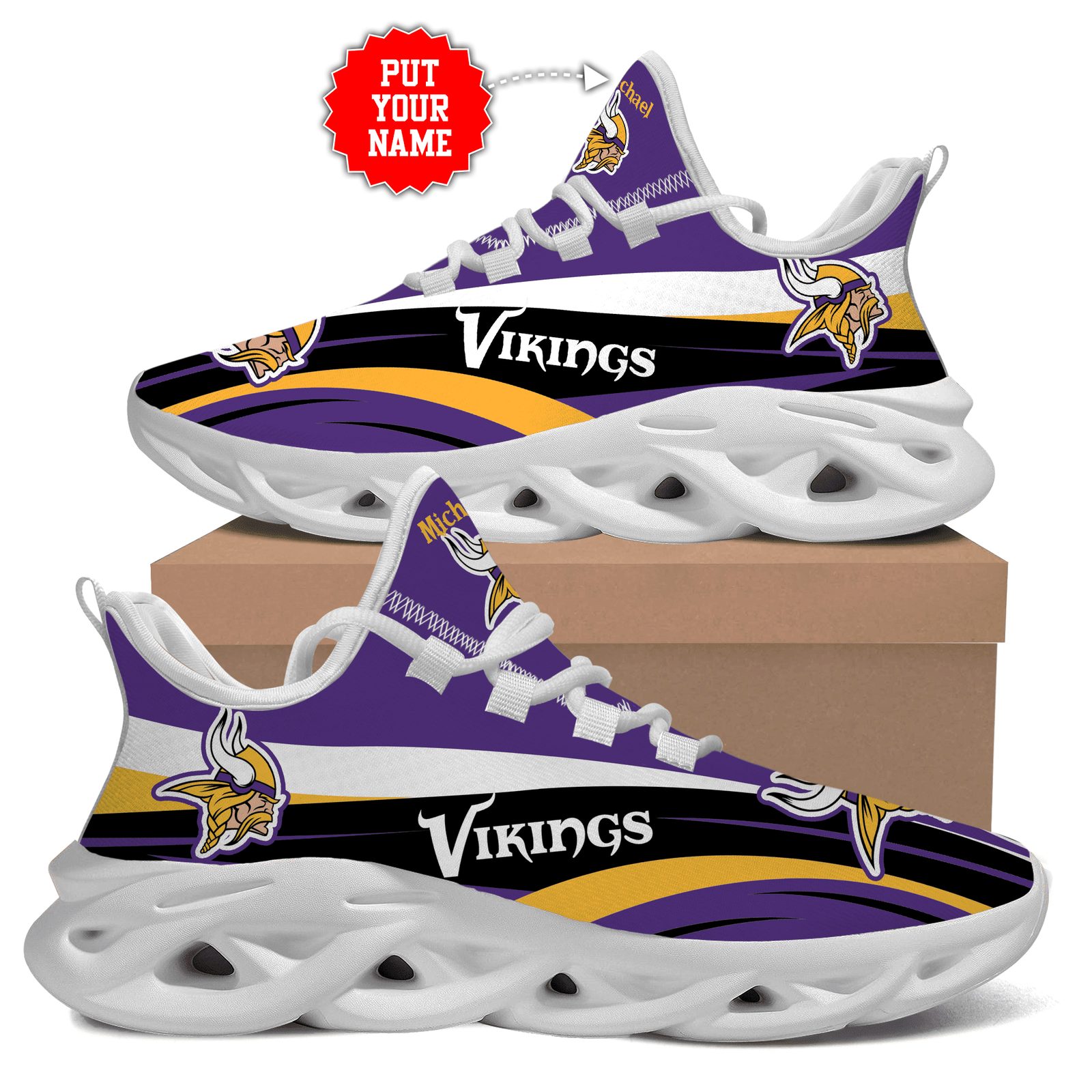 Sportswearmerch Minnesota Vikings NFL Max Soul Shoes Sneakers For Men And Women