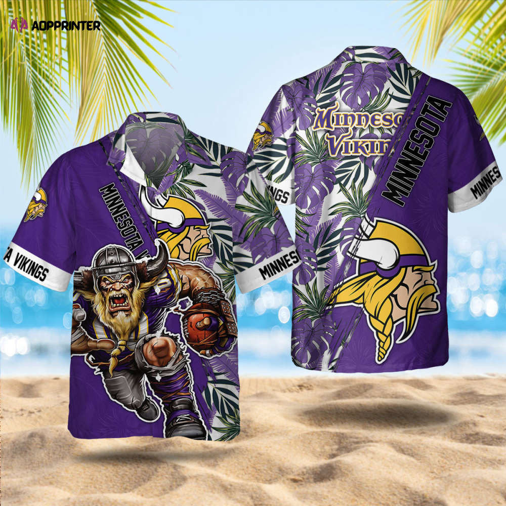 Sportswearmerch Minnesota Vikings NFL Personalized Hawaiian Shirt For Fan