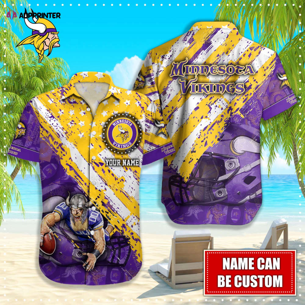 Sportswearmerch Minnesota Vikings NFL Personalized Hawaiian Shirt For Fan