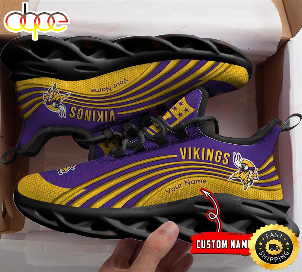 Sportswearmerch Minnesota Vikings NFL Personalized Max Soul Shoes Sneakers For Men And Women