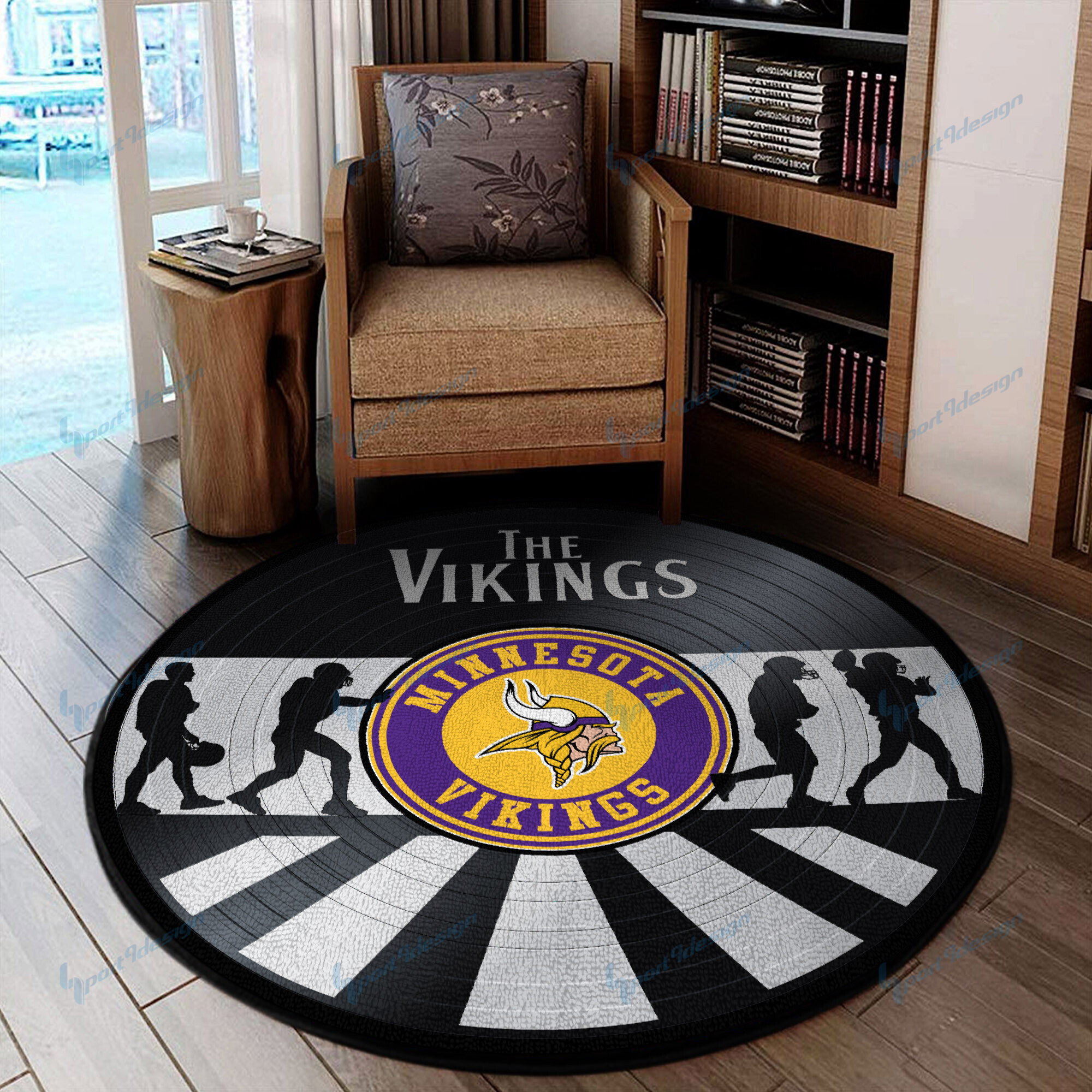 Sportswearmerch Minnesota Vikings NFL Round Rug For Fan