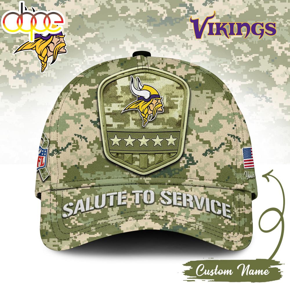 Sportswearmerch Minnesota Vikings NFL Salute To Service Classic Cap For Fan
