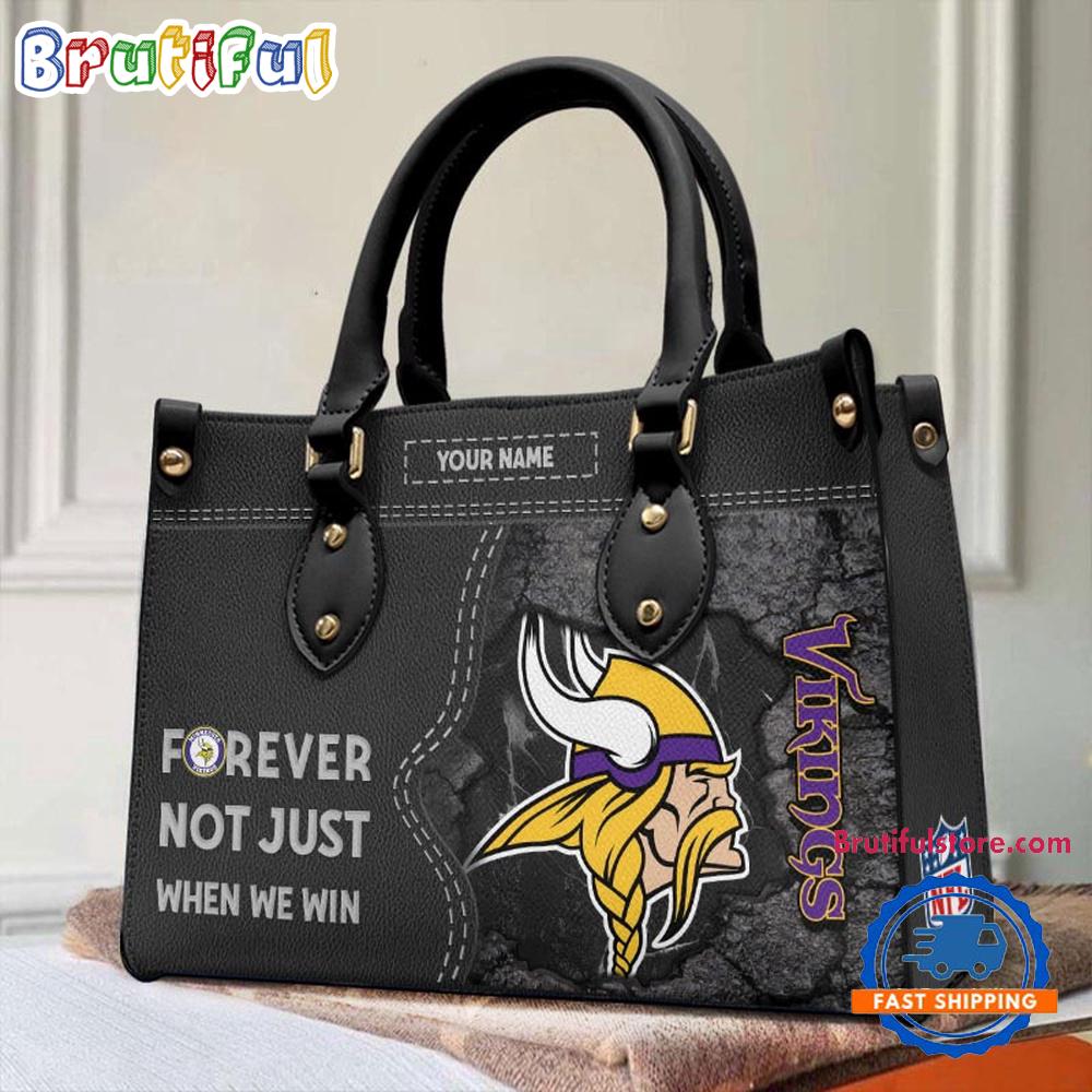 Sportswearmerch Minnesota Vikings NFL Women's Leather Bag For Fan
