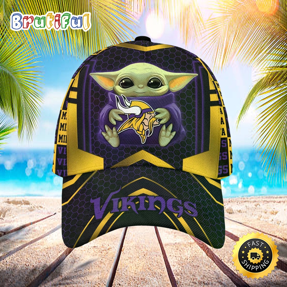 Sportswearmerch Minnesota Vikings NFL x Baby Yoda Classic Cap For Fan