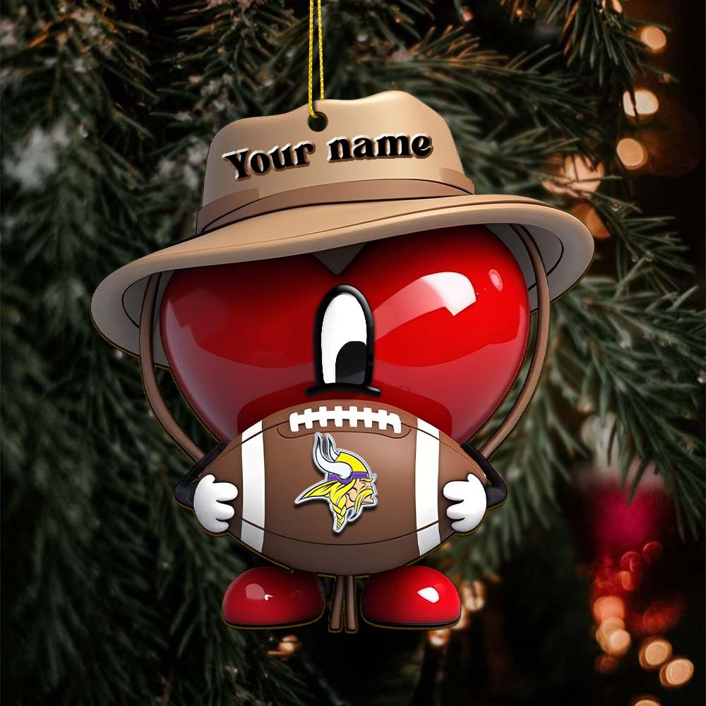 Sportswearmerch Minnesota Vikings NFL x Bad Bunny Acrylic Ornament Gift For Fans